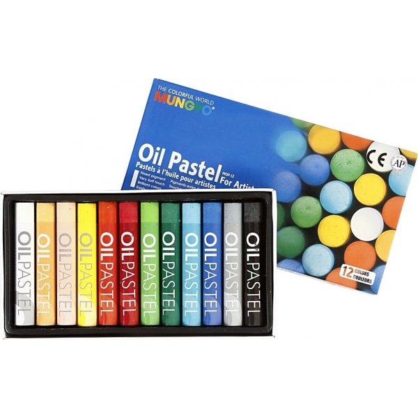 Mungyo Oil pastellit - sekavrit - 12 kpl