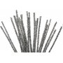 Putkenpuhdistusaine - 6 mm - hopea - glitter - 24 kpl