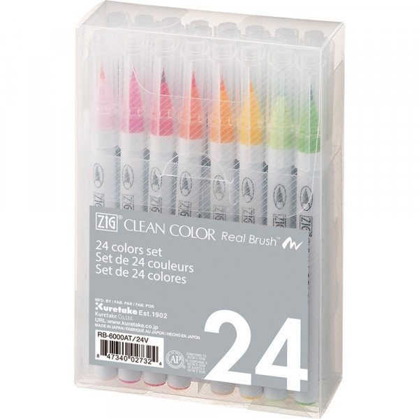 Harjakynt ZIG Clean Color Real Brush - 24 kyn