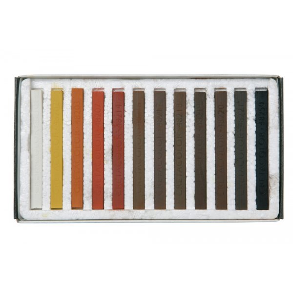 Pastelli Crayon SetCretacolor Set Ruskea/Punainen - 12 vriliidua