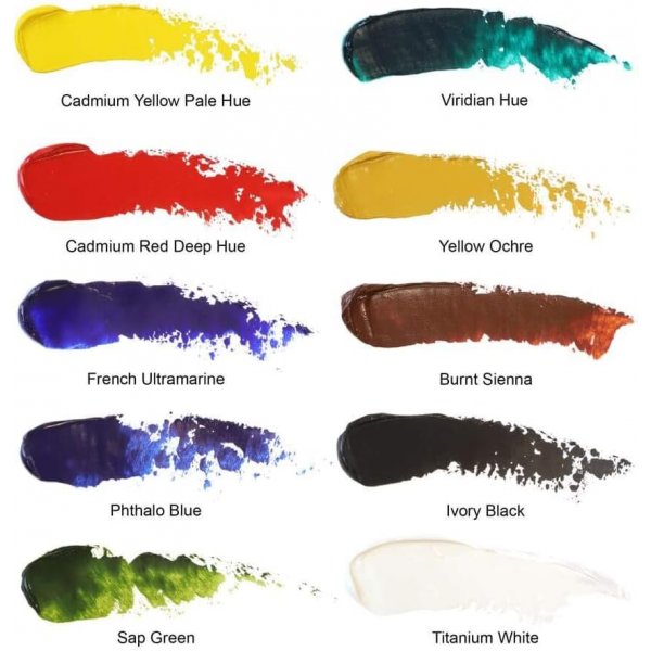 ljymaali W&N Winton - setti 10x37 ml