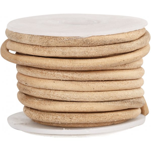 Nahkanauha - luonnollinen - 4 mm - 5 m