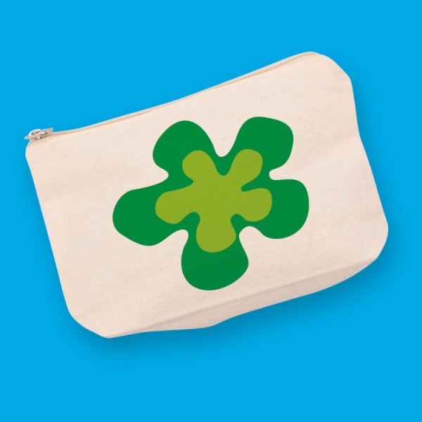 Vetoketjullinen laukku, 12x8 cm, 100% puuvillaa