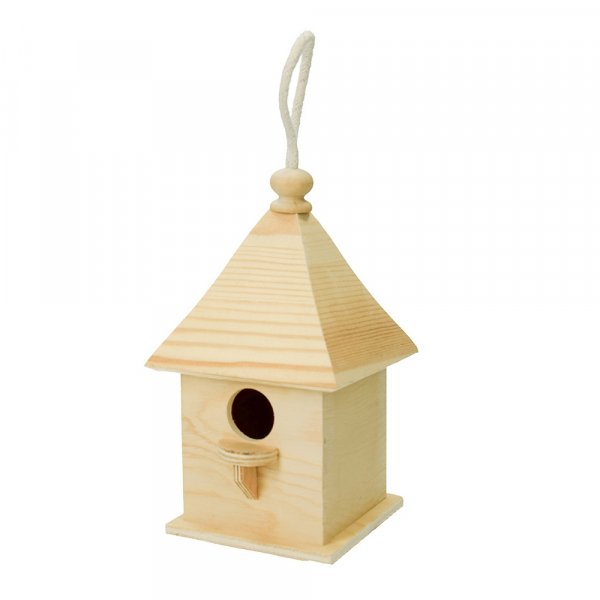 Lintumaja H 20,5 x 11 x 11 cm - ksittelemtn neli