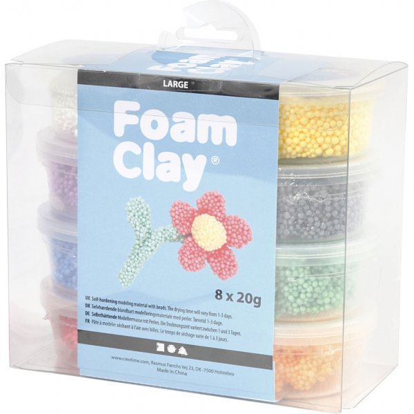 Foam Clay Suuret sekavärit - 8 x 20 g Foam Clay Suuret sekavärit - 8 x 20 g