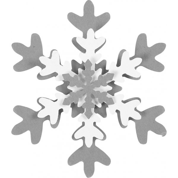 Layer-on-layer-lvistys - Snowflake - 3 kpl