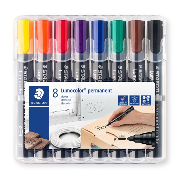 Pemanent Marker Lumocolor 2 mm - 8 kynää