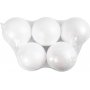Styroksipallot - valkoinen - 12 cm - 5 kpl