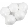 Styroksipallot - valkoinen - 7 cm - 5 kpl