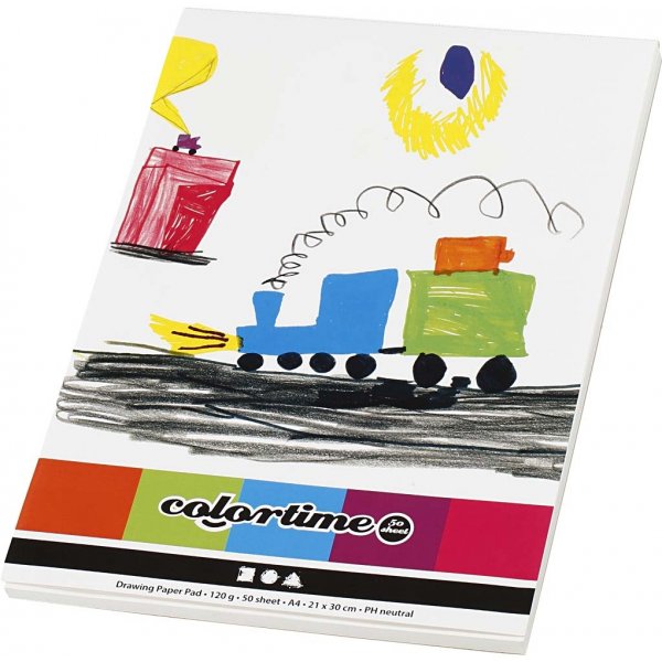 Piirustusalusta - valkoinen - A4 - 50 arkkia Piirustusalusta - valkoinen - A4 - 50 arkkia