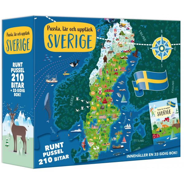 Pulmakirja - Puzzle, opi ja löydä Ruotsi