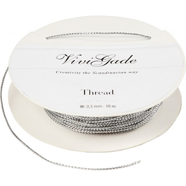 Lanka - 0,5 mm hopea - 10 m Lanka - 0,5 mm hopea - 10 m