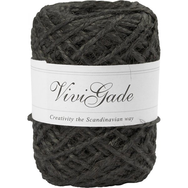 Luonnollinen hamppu - musta - 30 m Luonnollinen hamppu - musta - 30 m