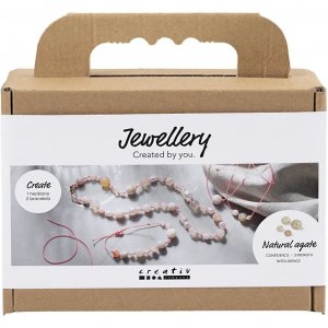 DIY Kit - Akaattikorut - Vaaleanpunainen