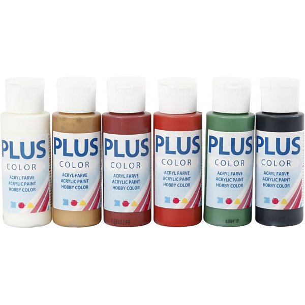 Plus Color Hobby maali - Jouluvärit - 6 x 60 ml Plus Color Hobby maali - Jouluvärit - 6 x 60 ml