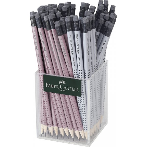 Lyijykynäsarja - Faber-Castell - GP Grip 2001 pyyhekumikärjellä B