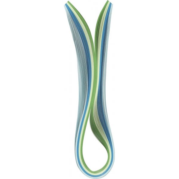 Quilling-nauhat - sininen - vihre - limenvihre - turkoosi - 100 kpl