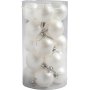 Joulukuusen pallot - valkoinen - helmiinen - 6 cm - 20 kpl