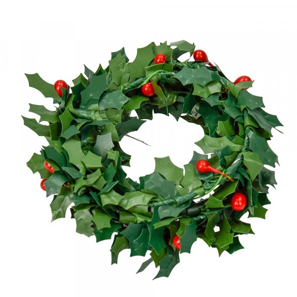 Garland mini 1,2 m / ø 1 cm - vihreä tammi marjoilla
