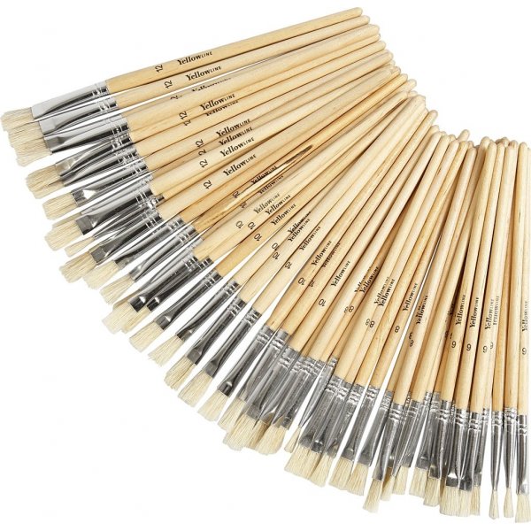 YellowLine Brush setti - no. 6+8+10+12 - 48 kpl