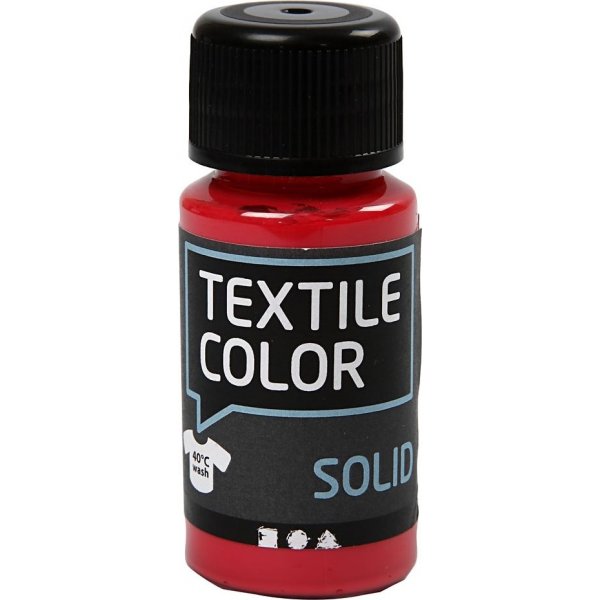 Tekstiili Kiinte tekstiilimaali - punainen - peite - 50 ml