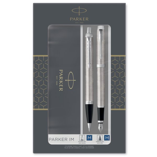 Parker Duo Set IM kuulakrkikyn - ruostumaton ters kromikoristelu - keskikokoinen