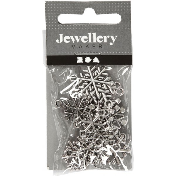 Korut - lumihiutaleet - antiikkihopea - 18 kpl