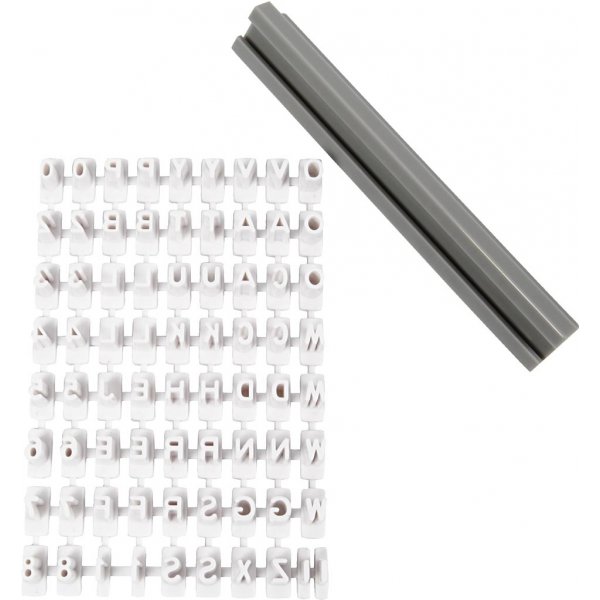 Postimerkkisetti - valkoinen - kirjaimet - numerot