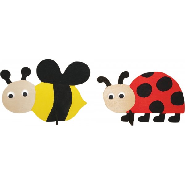 Puiset hahmot pidikkeillä - 10 kpl Puiset hahmot pidikkeillä - 10 kpl