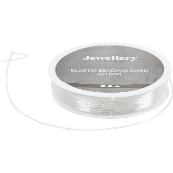 Elastinen korulanka - 0,8 mm - pyre - 10 m