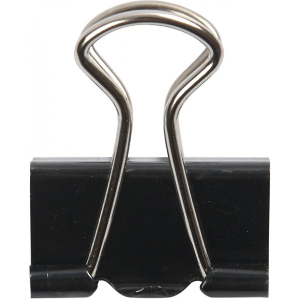 Klipsit - musta - 19 mm - 40 kpl