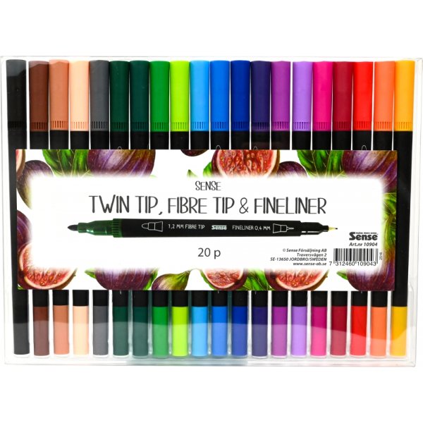 Fineliner Sense TwinTip - 20 kyn��