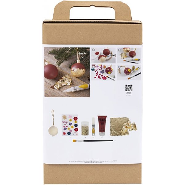 DIY Kit Decoupage - Joulunpunainen - Kuivatut kukat