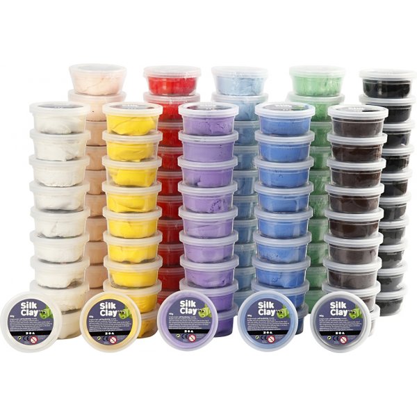 Silk Clay® - sekavärit - 10 x 10 x 35 g Silk Clay® - sekavärit - 10 x 10 x 35 g