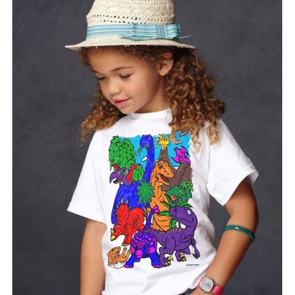 Väritä T-paitasi - Dinosaurukset Väritä T-paitasi - Dinosaurukset