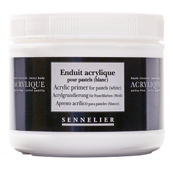 Akryyli medium Sennelier 500Ml - Akryylipohjamaali pastellisvyille (valkoinen)