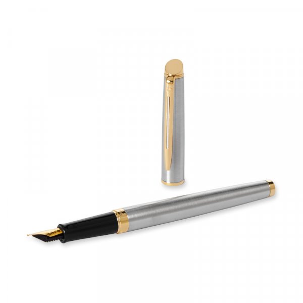 Tytekyn Waterman Hmisphre - Ruostumaton ters Gold Trim - Medium Blue