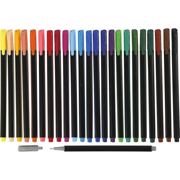 Colortime Fineliner Marker - sekavrit - 24 kpl