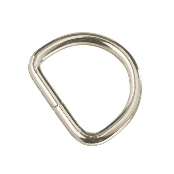 Hitsattu D-rengas 20x14x3 mm - Nikkelipinnoitettu