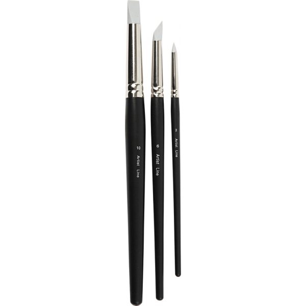 Artist Line Brush - ei. 2+6+10 - 3 kpl