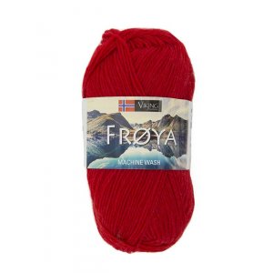 Viking lanka Fröya 50g - punainen (204) Viking lanka Fröya 50g - punainen (204)