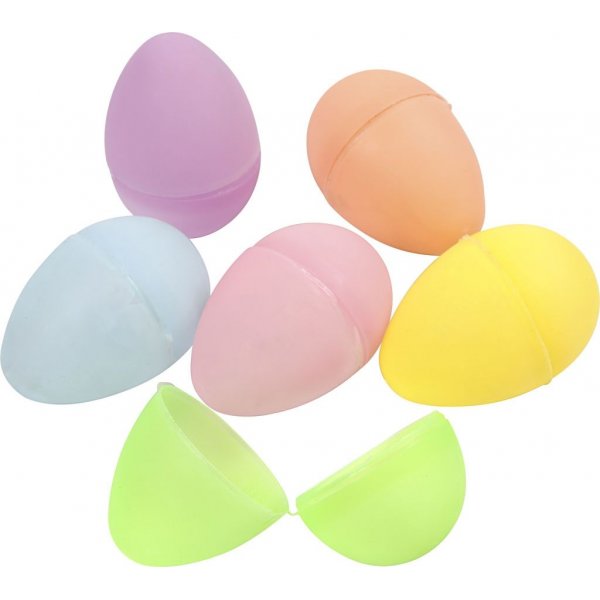 Muovinen muna - 2-osainen - pastellivrit - K6 cm - 12 kpl