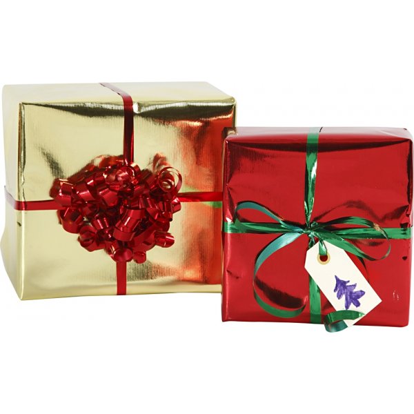 Lahjapaperi - metallinpunainen - 100 m