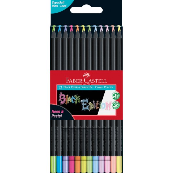 Vrikynsarja - Faber-Castell - Black Edition - Neon + Pastelli