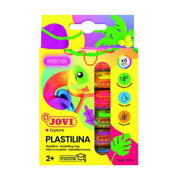 Savi - Jovi Plastilina - 6 kpl sekoitettuja neonvrej 15 g