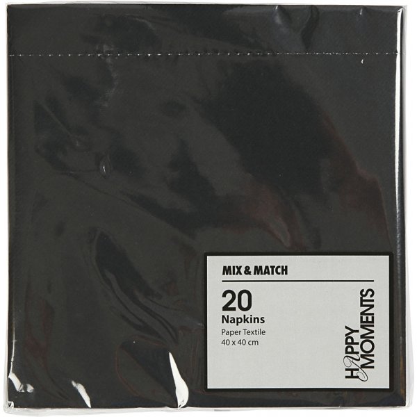 Lautasliinat - mustat - 20 kpl