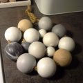 Asiakaskuva K�sittelem�tt�m�t puupallot 30 mm � 6 mm - 6 kpl. reikien kanssa