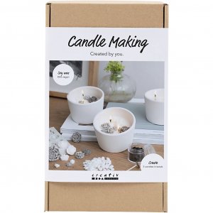 Tee-se-itse-setti kynttil�nvalu ruusu soijakynttil� beige, valkoinen ja kermanv�rinen 3 kpl