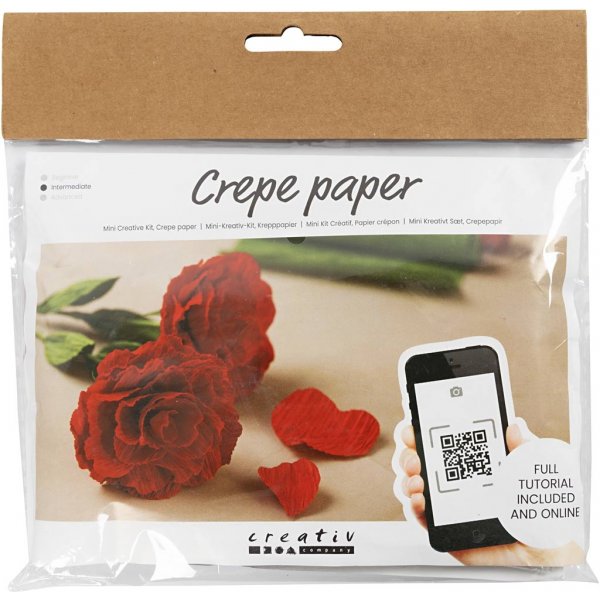 Mini DIY Kit Crepe Paper - ruusut Mini DIY Kit Crepe Paper - ruusut