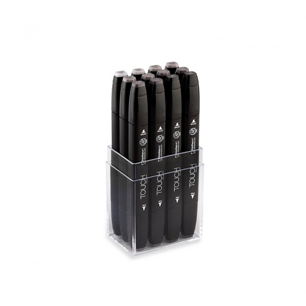 Touch Twin Marker 12 kpl - lmmin harmaa